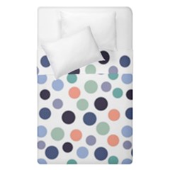 Dotted Pattern Background Blue Duvet Cover Double Side (single Size) by Modern2018