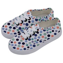 Dotted Pattern Background Blue Kids  Classic Low Top Sneakers by Modern2018