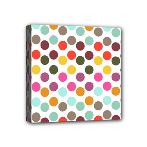 Dotted Pattern Background Mini Canvas 4  x 4 