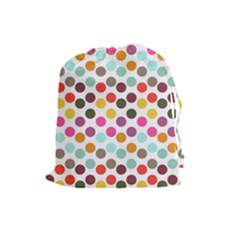 Dotted Pattern Background Drawstring Pouches (large) 
