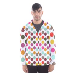 Dotted Pattern Background Hooded Wind Breaker (Men)