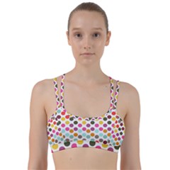 Dotted Pattern Background Line Them Up Sports Bra