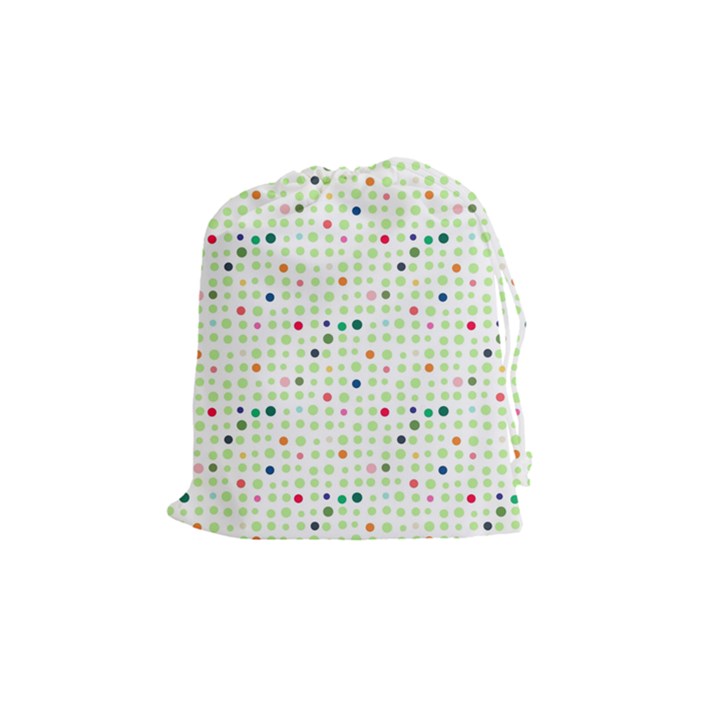 Dotted Pattern Background Full Colour Drawstring Pouches (Medium) 