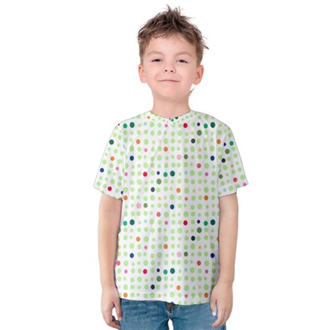 Dotted Pattern Background Full Colour Kids  Cotton Tee by Modern2018