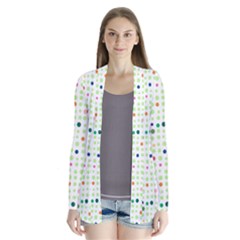 Dotted Pattern Background Full Colour Drape Collar Cardigan by Modern2018