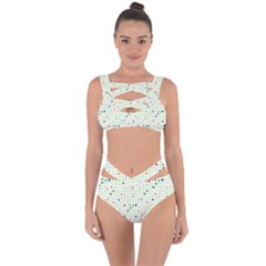 Dotted Pattern Background Full Colour Bandaged Up Bikini Set  by Modern2018