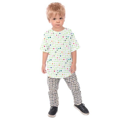 Dotted Pattern Background Full Colour Kids Raglan Tee by Modern2018