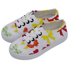 Ribbons And Bows Polka Dots Kids  Classic Low Top Sneakers by Modern2018