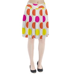 Polka Dots Background Colorful Pleated Skirt by Modern2018