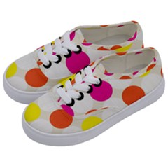 Polka Dots Background Colorful Kids  Classic Low Top Sneakers by Modern2018