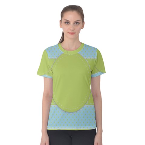 Lace Polka Dots Border Women s Cotton Tee by Modern2018