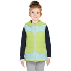 Lace Polka Dots Border Kid s Hooded Puffer Vest by Modern2018