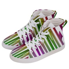 Summer Colorful Rainbow Typography Women s Hi-top Skate Sneakers by yoursparklingshop