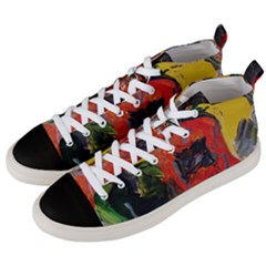 Road To The Mountains Men s Mid-top Canvas Sneakers