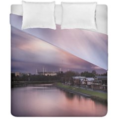 Sunset Melbourne Yarra River Duvet Cover Double Side (california King Size) by Simbadda