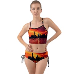 Skyline New York City Sunset Dusk Mini Tank Bikini Set