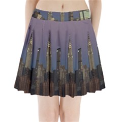 Skyline City Manhattan New York Pleated Mini Skirt by Simbadda