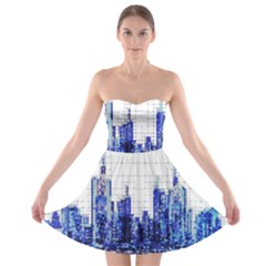 Skyscrapers City Skyscraper Zirkel Strapless Bra Top Dress