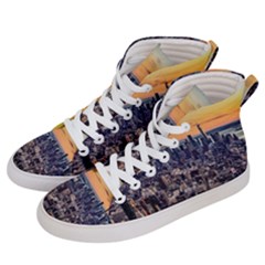 New York Skyline Architecture Nyc Women s Hi-top Skate Sneakers by Simbadda