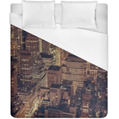 New York City Skyline Nyc Duvet Cover (california King Size) by Simbadda