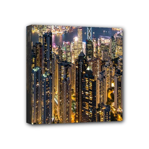 Panorama Urban Landscape Town Center Mini Canvas 4  X 4  by Simbadda