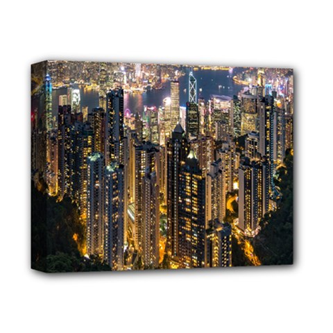 Panorama Urban Landscape Town Center Deluxe Canvas 14  X 11  by Simbadda