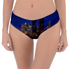 Skyline Downtown Seattle Cityscape Reversible Classic Bikini Bottoms by Simbadda