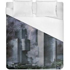 Digital Art City Cities Urban Duvet Cover (california King Size) by Simbadda