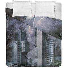 Digital Art City Cities Urban Duvet Cover Double Side (california King Size) by Simbadda