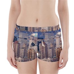 New York Skyline Manhattan Hudson Boyleg Bikini Wrap Bottoms by Simbadda