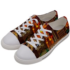 Shanghai Skyline Architecture Women s Low Top Canvas Sneakers by Simbadda