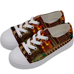 Shanghai Skyline Architecture Kids  Low Top Canvas Sneakers by Simbadda