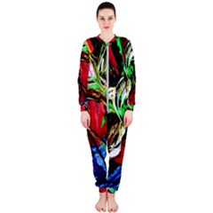 Lillies In Terracota Vase Onepiece Jumpsuit (ladies)  by bestdesignintheworld