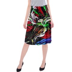 Lillies In Terracota Vase Midi Beach Skirt by bestdesignintheworld