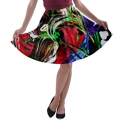 Lillies In Terracota Vase A-line Skater Skirt by bestdesignintheworld