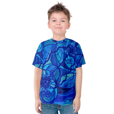 Arcturian Calming Grid - Kids  Cotton Tee by tealswan