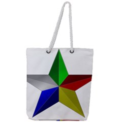 Druze Star Full Print Rope Handle Tote (large) by abbeyz71