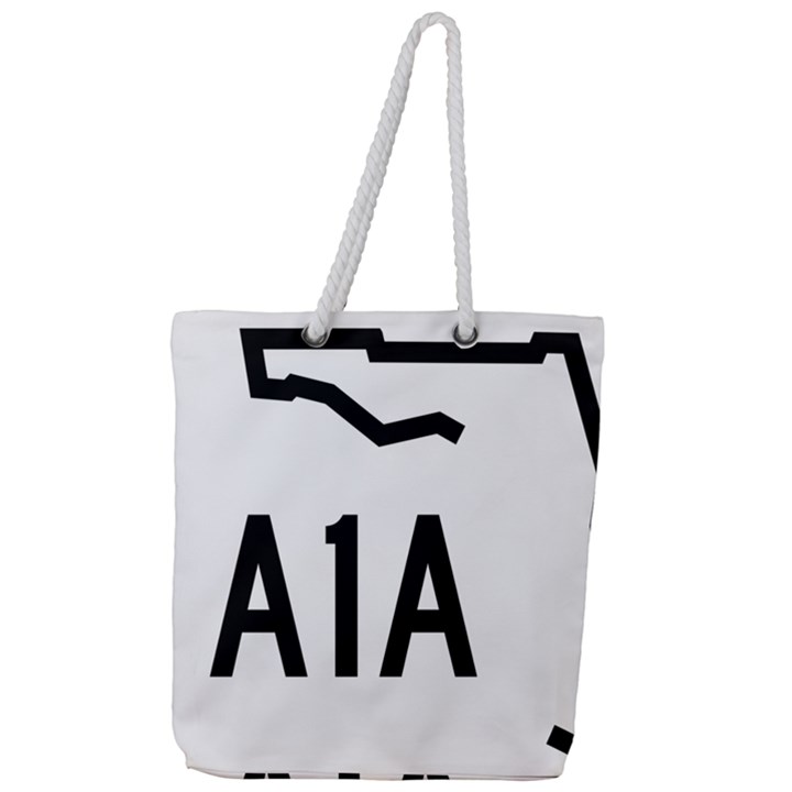 Florida State Road A1A Full Print Rope Handle Tote (Large)