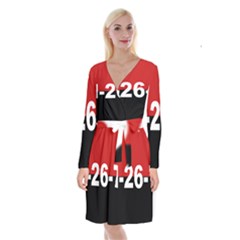 The 26th Of July Movement Flag Long Sleeve Velvet Front Wrap Dress by abbeyz71