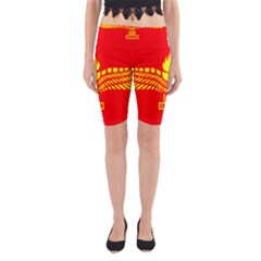 Aramean Syriac Flag Yoga Cropped Leggings by abbeyz71