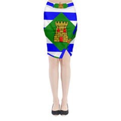 Flag of Vieques Midi Wrap Pencil Skirt