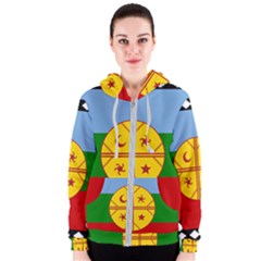 Flag Of The Mapuche People Women s Zipper Hoodie by abbeyz71