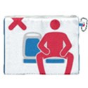 No Manspreading Sign Canvas Cosmetic Bag (XXL) View2