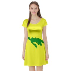 Flag Of Culebra Short Sleeve Skater Dress by abbeyz71