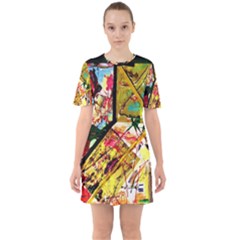 Absurd Theater In And Out Sixties Short Sleeve Mini Dress