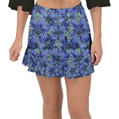 Modern Nature Print Pattern 7200 Fishtail Mini Chiffon Skirt by dflcprints