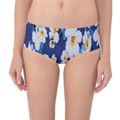 Anemone Print Mid-waist Bikini Bottoms by CasaDiModa