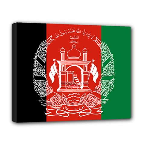 Flag Of Afghanistan Deluxe Canvas 20  X 16  