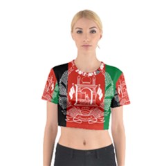 Flag Of Afghanistan Cotton Crop Top by abbeyz71