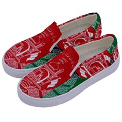 Flag Of Afghanistan Kids  Canvas Slip Ons by abbeyz71